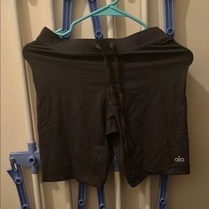 ALO Yoga Black Athletic Shorts with Elastic Waistband